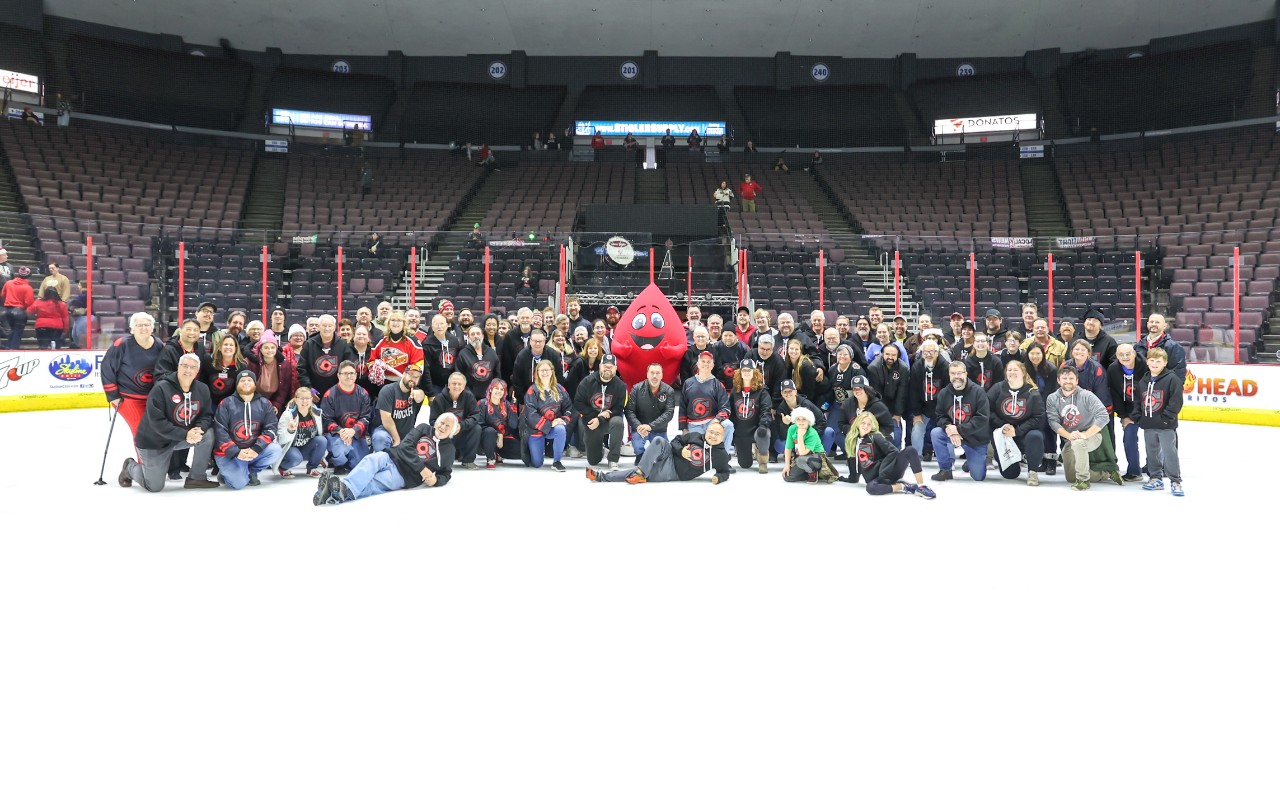 Pucks for Platelets Cincinnati Cyclones VIP Experience Event for Hoxworth Blood Center Platelet Donors