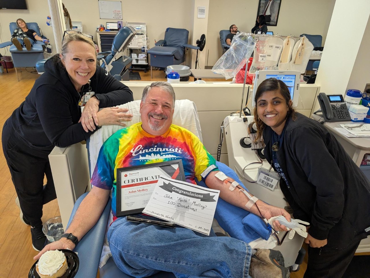 John Malloy, Hoxworth Blood Center Donor