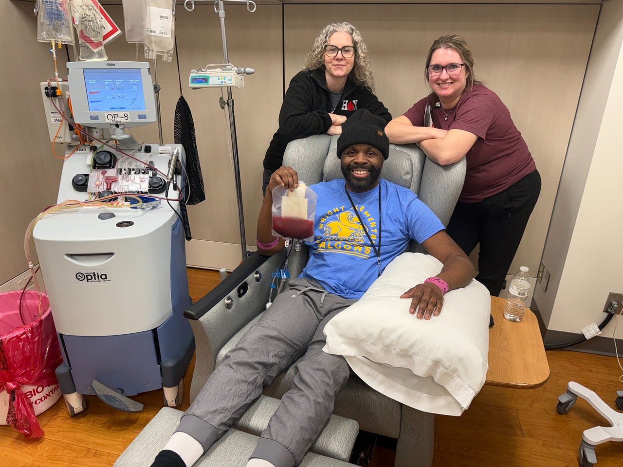 David with Apheresis staff