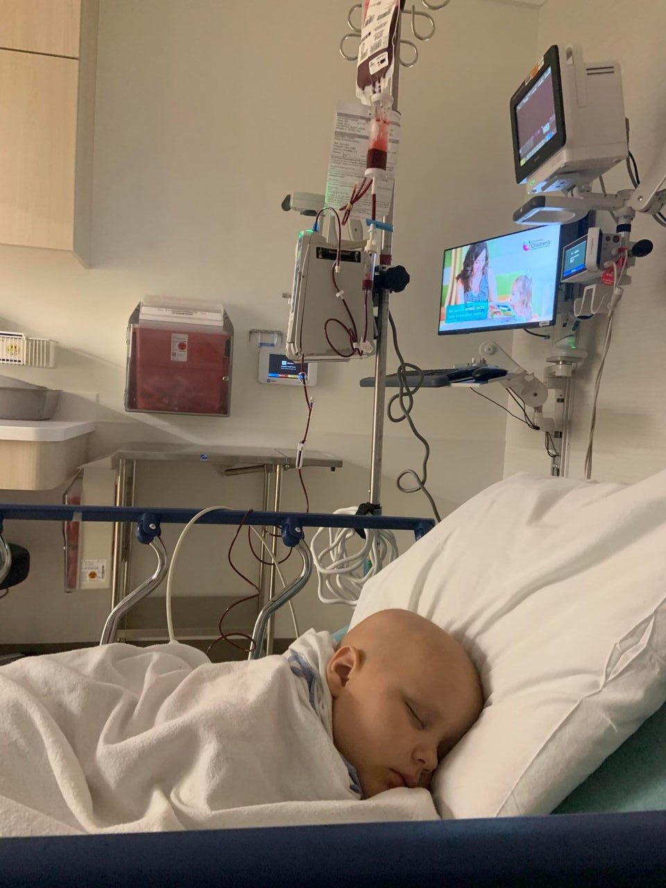 Everly receiving blood