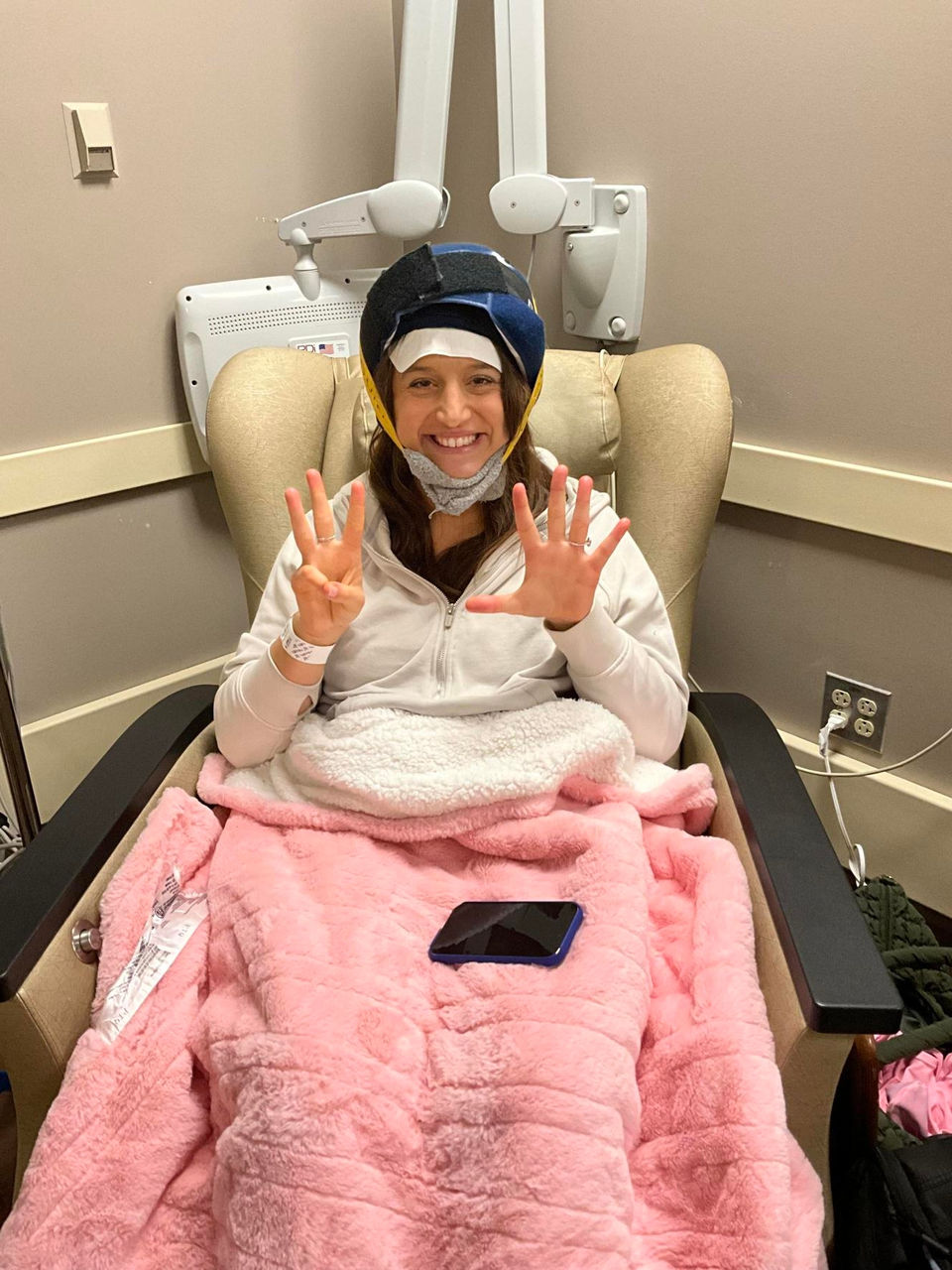 Morgan getting chemo treatment