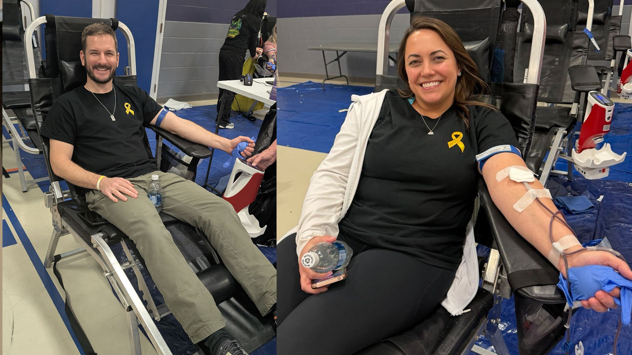 Bryan and Liz Donating