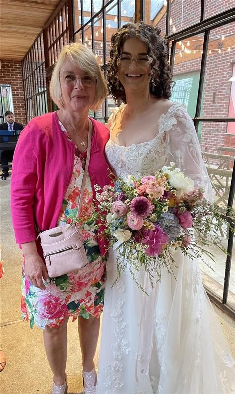 Melinda and Olivia at Olivia's wedding