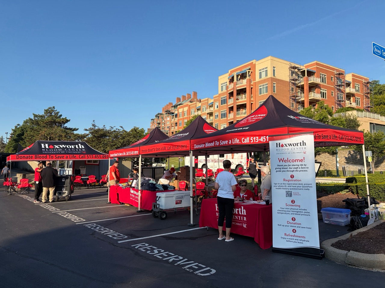 Montgomery Inn Blood Drive Tents